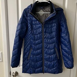 Noize Women's Blue Quilted Puffer Coat